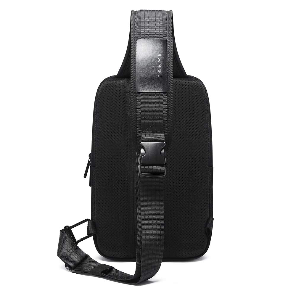 Red Lemon Bange Anti-Theft Sling Bag with USB Charging Crossbody Shoulder Bag for Men & Women Lockable Chest Daypack | Fits 7inch Tablet, Mobile & Acc | Lightweight Travel Daily Use Backpack (Black)