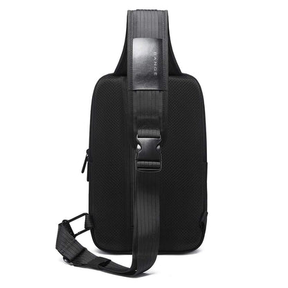 Red Lemon Bange Anti-Theft Sling Bag with USB Charging Crossbody Shoulder Bag for Men & Women Lockable Chest Daypack | Fits 7inch Tablet, Mobile & Acc | Lightweight Travel Daily Use Backpack (Black)