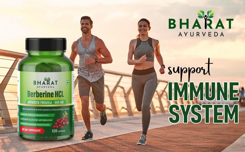 BHARAT AYURVEDA Berberine HCL 600mg 120 Capsules | Maintain Blood Sugar- image 5