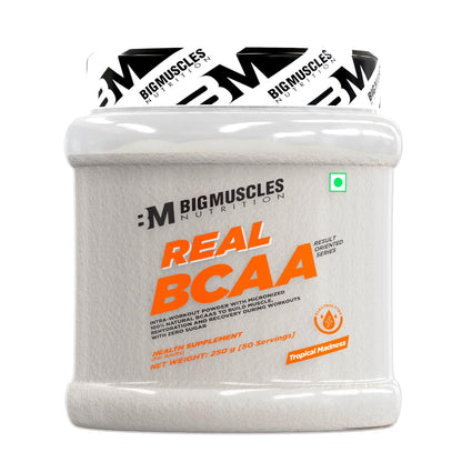 Bigmuscles Nutrition Real BCAA with Electrolytes [50 Servings, Tropical Madness]