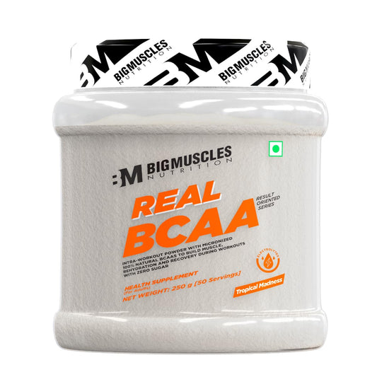Bigmuscles Nutrition Real BCAA with Electrolytes [50 Servings, Tropical Madness]
