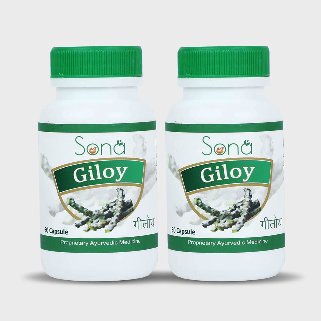 SONA HEALTH CARE Giloy Veg Capsules (Guduchi) 60 CAPSULES (PACK OF 2)