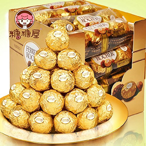 Ferrero Rocher Milk Chocolate Pralines Treat Pack, 1.31 Oz, 37 G, 16 Pack.