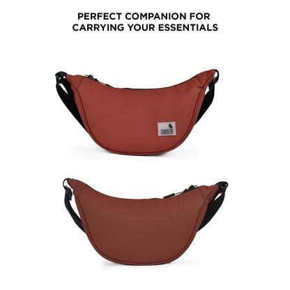 COUNSELOR Sling Bag for Women, Half Moon Sling Bag, Crossbody Bag, Side Bag for Travel, Office, College, Daily Use, Adjustable Strap, Shoulder Bag for Phone, Wallet, Keys ZUKI (Rust)