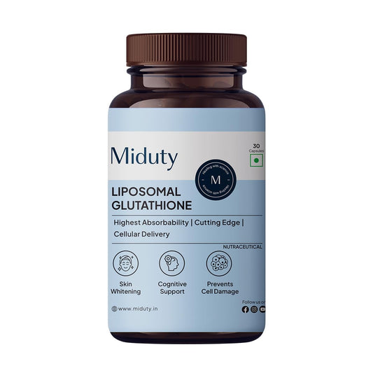 Miduty Liposomal Glutathione 650 mg - Highest Bioavailability & Absorbability -