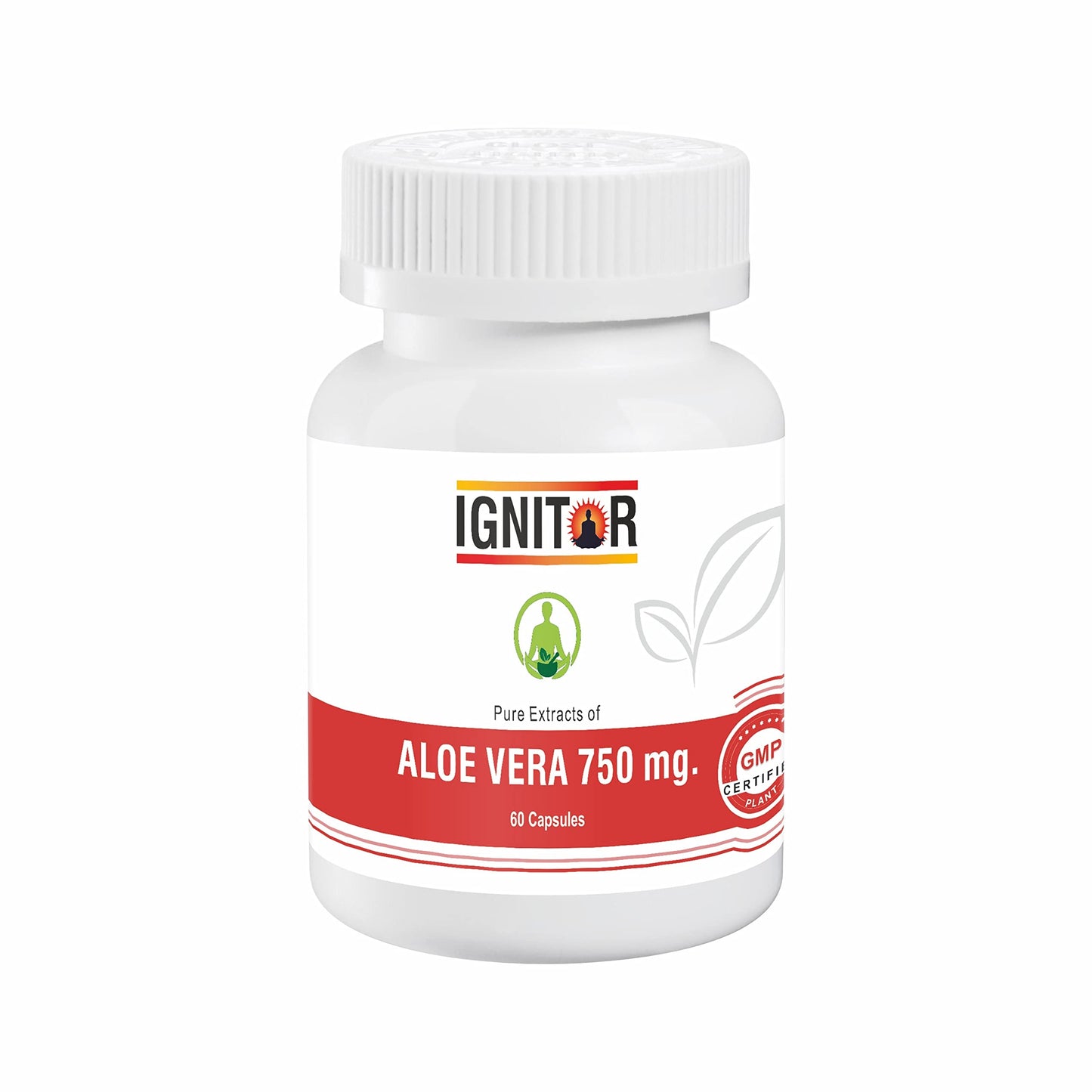 IGNITOR Pure Extract Aloe Vera Capsules Helpful for Hair Grow | Skin | Burns | Constipation - (1 Piece)