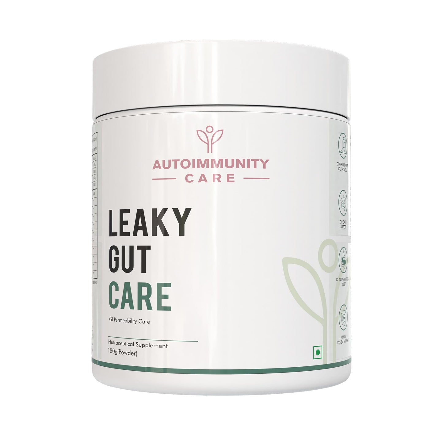 Autoimmunity care: Leaky Gut Care - Complete Gut Support | Fights Infections, Anti-Inflammatory | Advanced Formula with L Glutamine, Zinc Carnosine, Aloe Vera, Vegan, Non-GMO | 180g, Powder