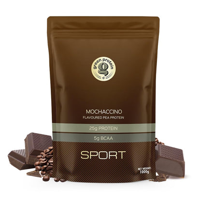 GREEN PROTEIN Sport Vegan Plant Pea Protein Isolate Powder, 25gm Protein, 5g BCA