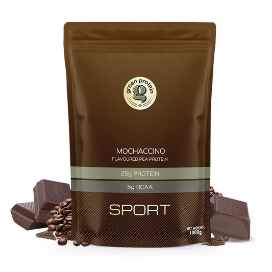 GREEN PROTEIN Sport Vegan Plant Pea Protein Isolate Powder, 25gm Protein, 5g BCA