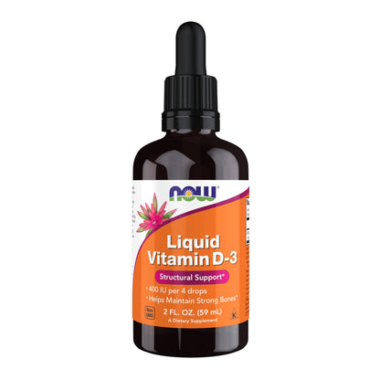 Now Foods Liquid Vitamin D-3 400Iu/Dropper, 2 Ounce