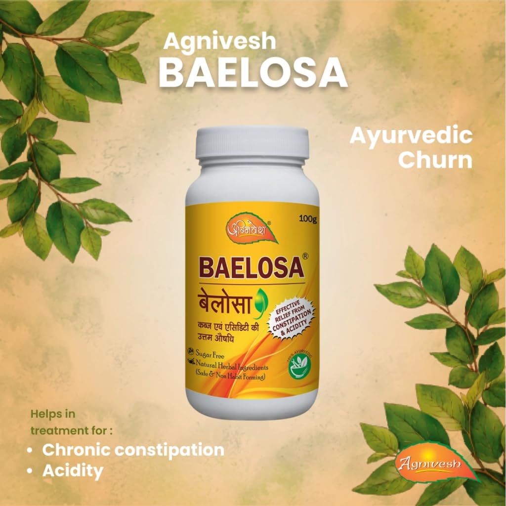 Agnivesh Baelosa Powder/100G/Useful In Constipation & Acidity,(pack of 2)