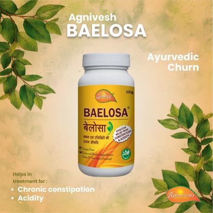Agnivesh Baelosa Powder/100G/Useful In Constipation & Acidity,(pack of 2)