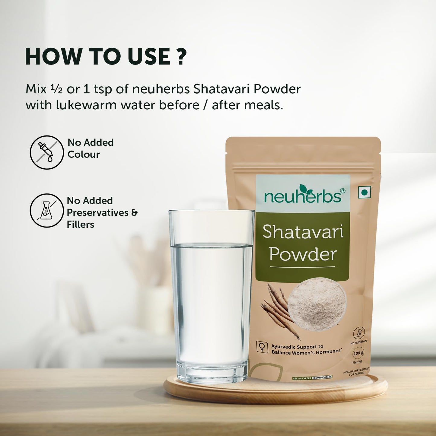 Neuherbs Shatavari Powder | Ayurvedic Support To Balance Women's Hormon- image 3