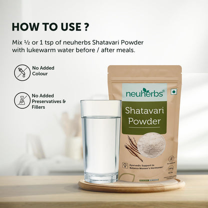 Neuherbs Shatavari Powder | Ayurvedic Support To Balance Women's Hormon- image 3