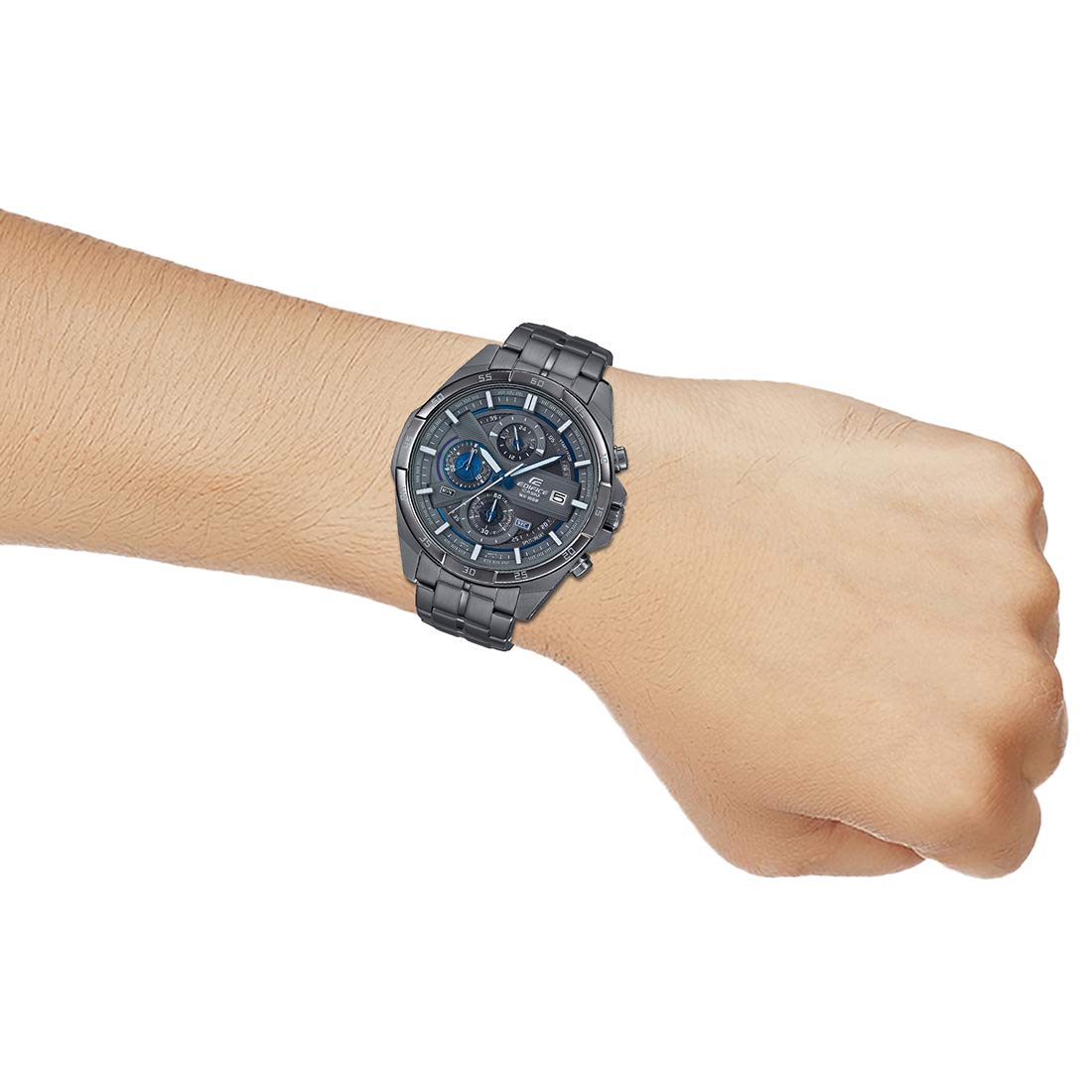 Casio Edifice EFR-556GY-1AVUDF Gray Analog Dial Gray Ion Plated Stainless Steel Band Men's Watch Chronograph 100M Water Resistant EX494