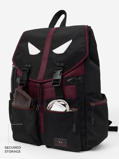 The Souled Store Official Deadpool: Ironic Backpack with Laptop Sleeve and Zipper Compartment