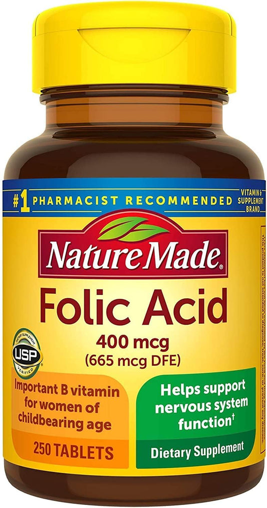 Nature Made Folic Acid 400 Mcg Tablet(2 Pack)