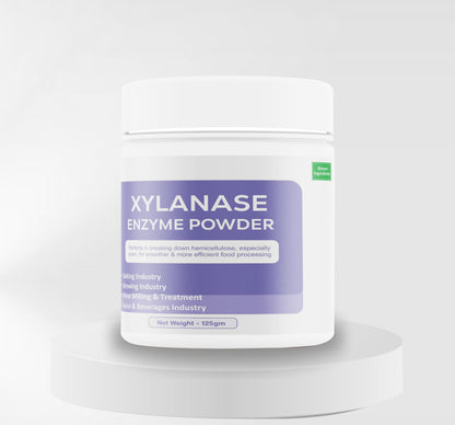 Bioven Ingredients Fungal Xylanase Enzyme Powder (gm, 125), Dietary Supplements/Food and Beverages, Broad pH Range of Activity, Excellent Thermostability, Degrades Xylans, No Filters/Binder