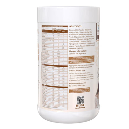 Pro360 Lacton Protein Powder for Breastfeeding, Lactating Women - Lactation Support Supplement for Mother with Herbal Extracts - Helps to Increase Breast Milk Supply - Chocolate Flavor, 200g