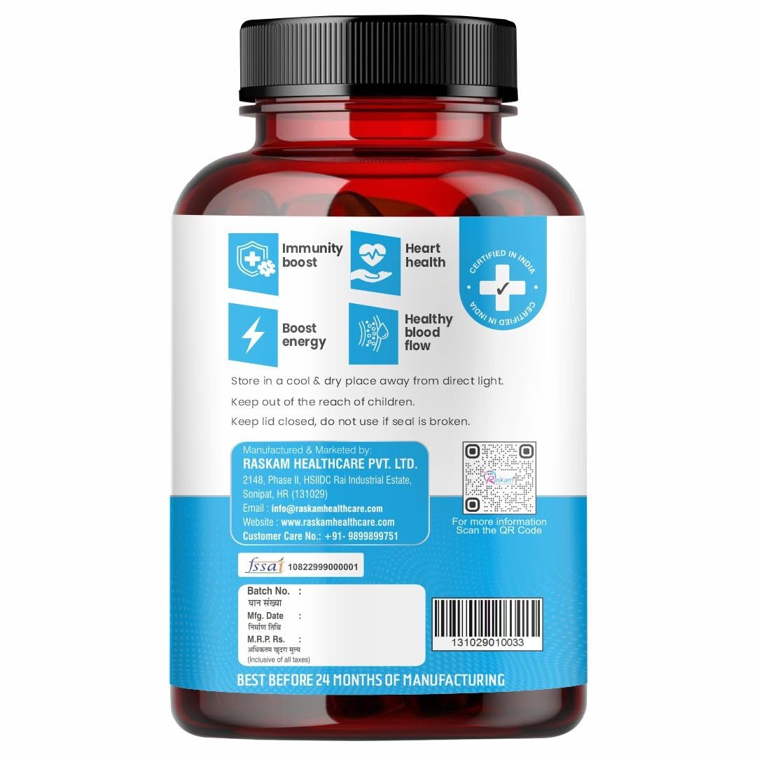 Raskam NMN 500mg Capsules – 60 Capsules