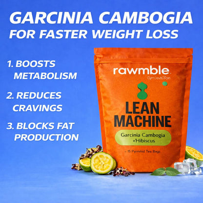 Organic Green Tea for weight loss | Instant Loss in Days | Loose Leaves | Burns Belly Fat | Added Garcinia Cambogia | 100% Pure Leaves | Hibiscus Flavour | Weightloss tea for women men