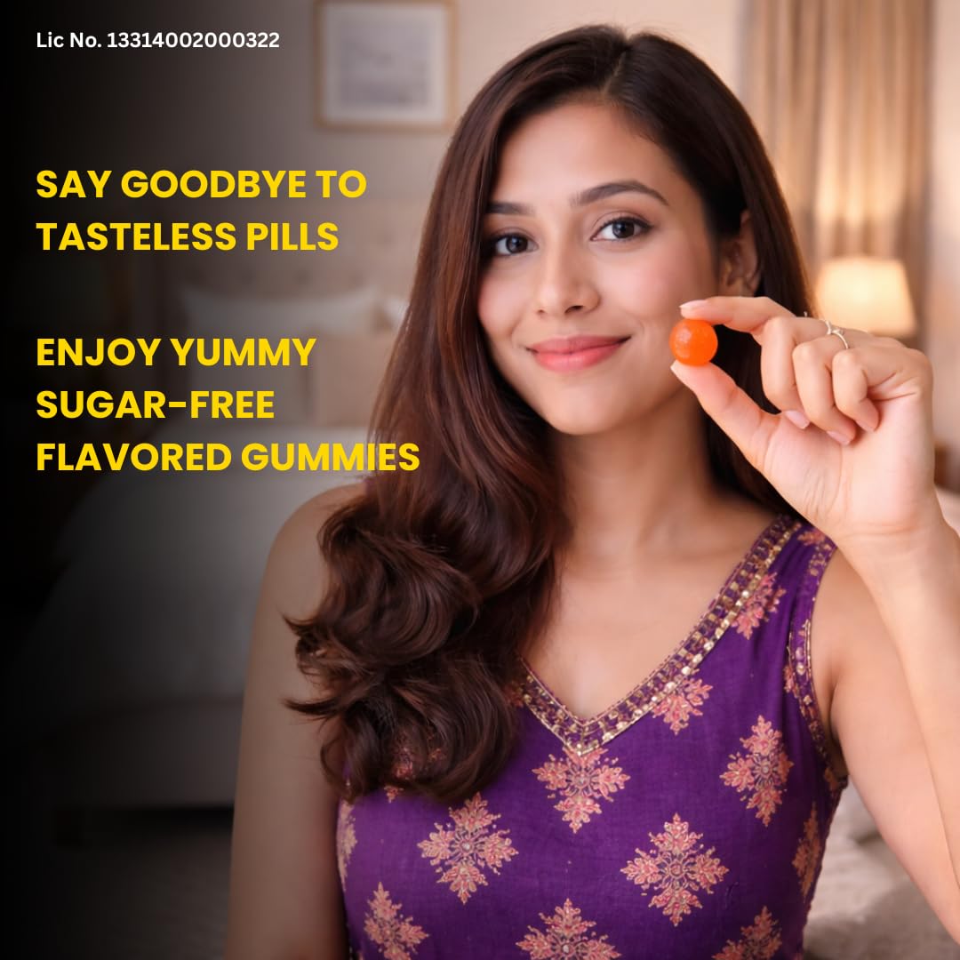 Bioford Eye Defense Gummies with Lutein & Zeaxanthin | Reduces Digital Strain | Orange Flavour 30 Gummies | Eye Vision Support Supplement for Men & Women | Natural 11 Ingredients