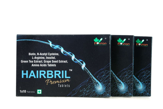 HAIRBRIL Healthy Hair Supplement 30 Tablets (Pack Of 3), 0.07 Kilograms