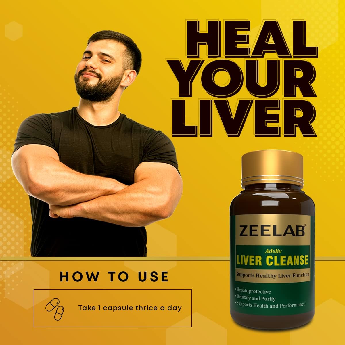 Zeelab Adeliv Liver Cleanse Capsules | Ayurvedic Medicine for Liver Det- image 6