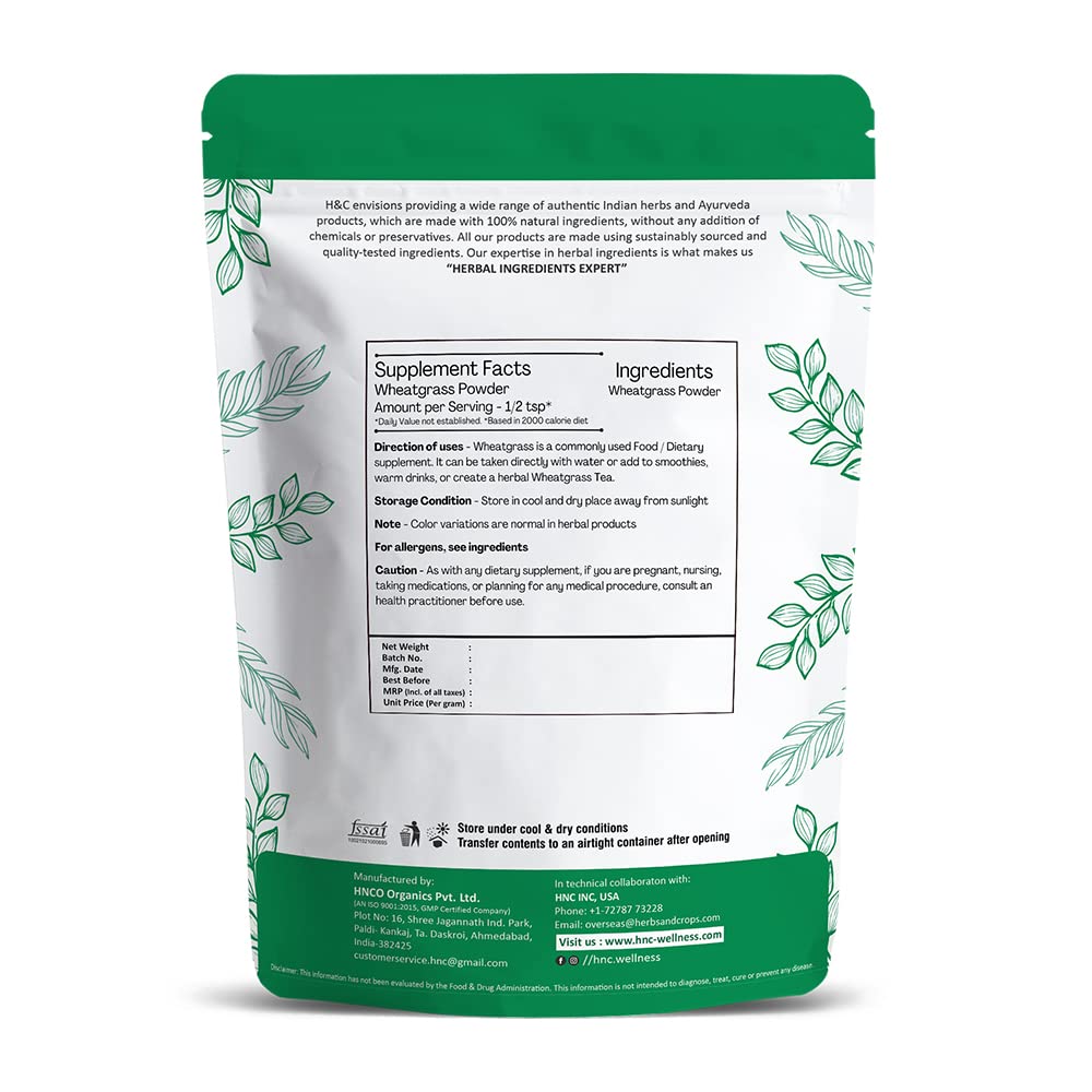H&C Herbal Ingredients Expert Natural Wheat grass Powder | Ayurvedic Nu- image 7