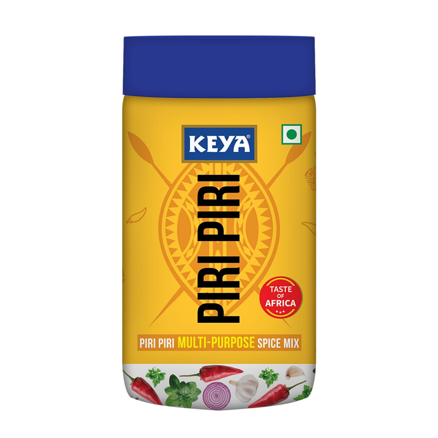 Keya Piri Piri | Peri Peri | Exotic Spice Mix | Multi-purpose Seasoning | Zero Artifical Colours | No Added MSG | Instant Seasoning Mix |Marinade Mix, Dip Mix, Sprinkler| Perfect for Fries, Sweet Corn, Makhana, Papad, Khichdi| 90g/100g