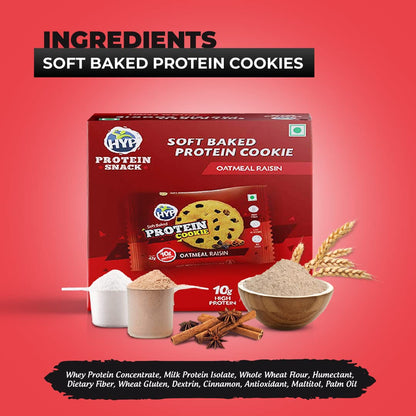 HYP- Protein Cookies, Oatmeal Raisin Cookies (6x42g) | 10 g Protein per- image 4