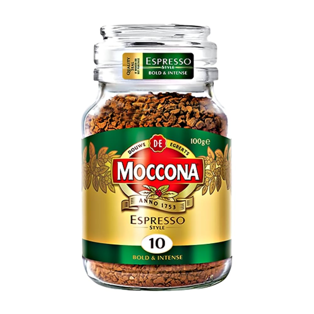 Moccona Espresso Instant Coffee 100g | Imported Coffee | Premium Arabica & Robusta Blend | Freeze-Dried | Bold & Strong Flavor