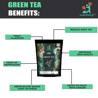 Leanbeing Green Tea (1Kg) Original | Assam Green tea | Loose leaves
