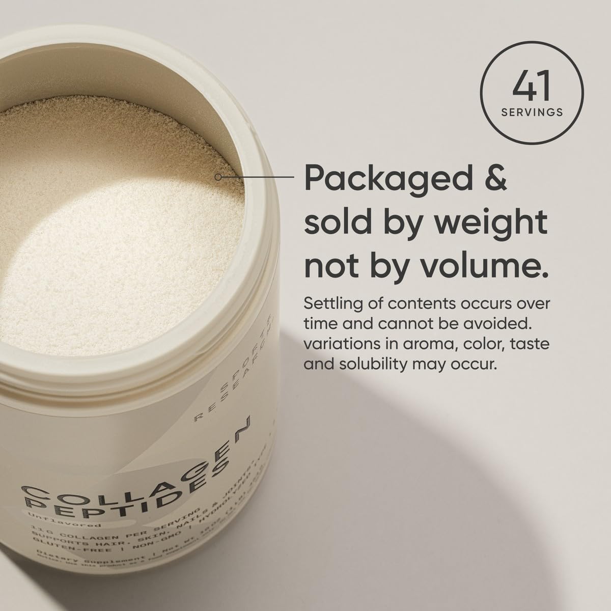 Sports Research Collagen Peptides Powder (16Oz)|Grass-Fed, Certified Paleo Friendly, Non-Gmo And Gluten Free - Unflavored, 1 count, 41 servings