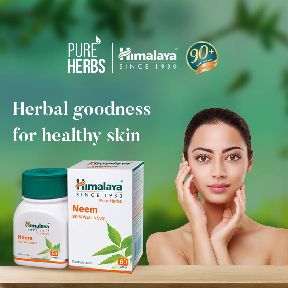 Himalaya Wellness Neem, 60 Tablet | Pure Herbs for Skin Wellness