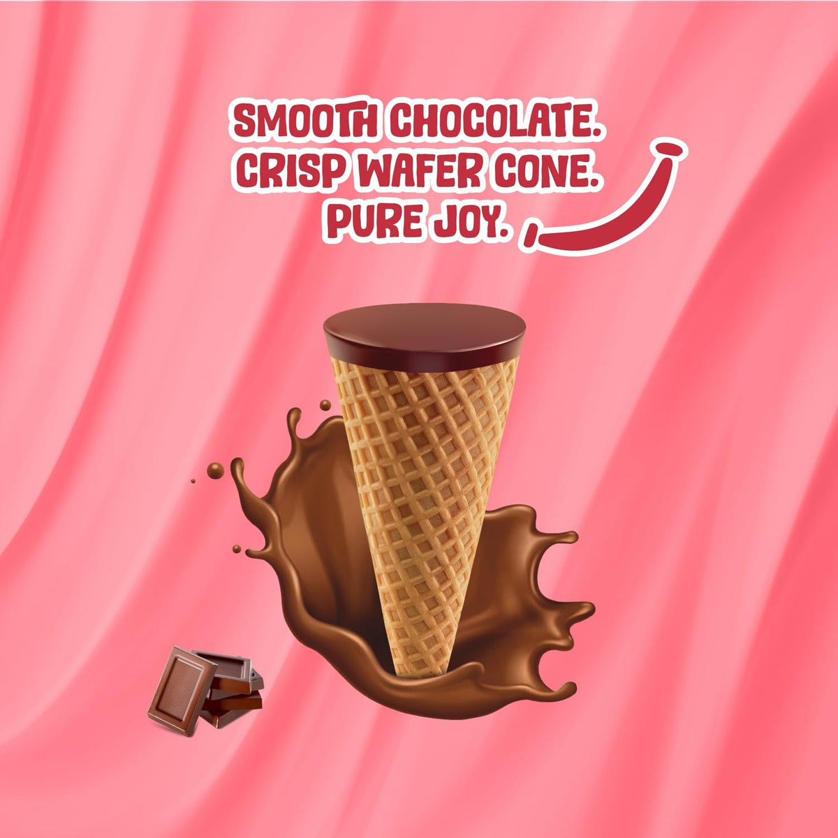 Pure Temptation Chocoblast Waffle Cones [24 Pieces Chocolate Box] Snacks for Kids & Adults - Non-Meltable Chocolate Gift Pack - Individually Wrapped Chocolate-Filled Waffle Cone Bites