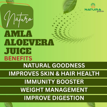 MEDIWIN LABORATORIES Aloe Vera Amla Syrup – Cold‑Pressed Herbal Juice for Detox, Digestion, Skin Glow & Hair Health | No Added Sugar, GMP & FSSAI Certified, 500 ml Bottle