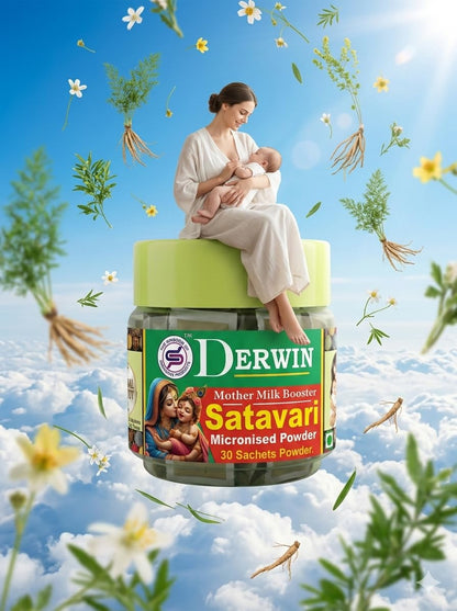 DERWIN Micronised Shatavari Powder – Satavari Organic, 210g - 30 S