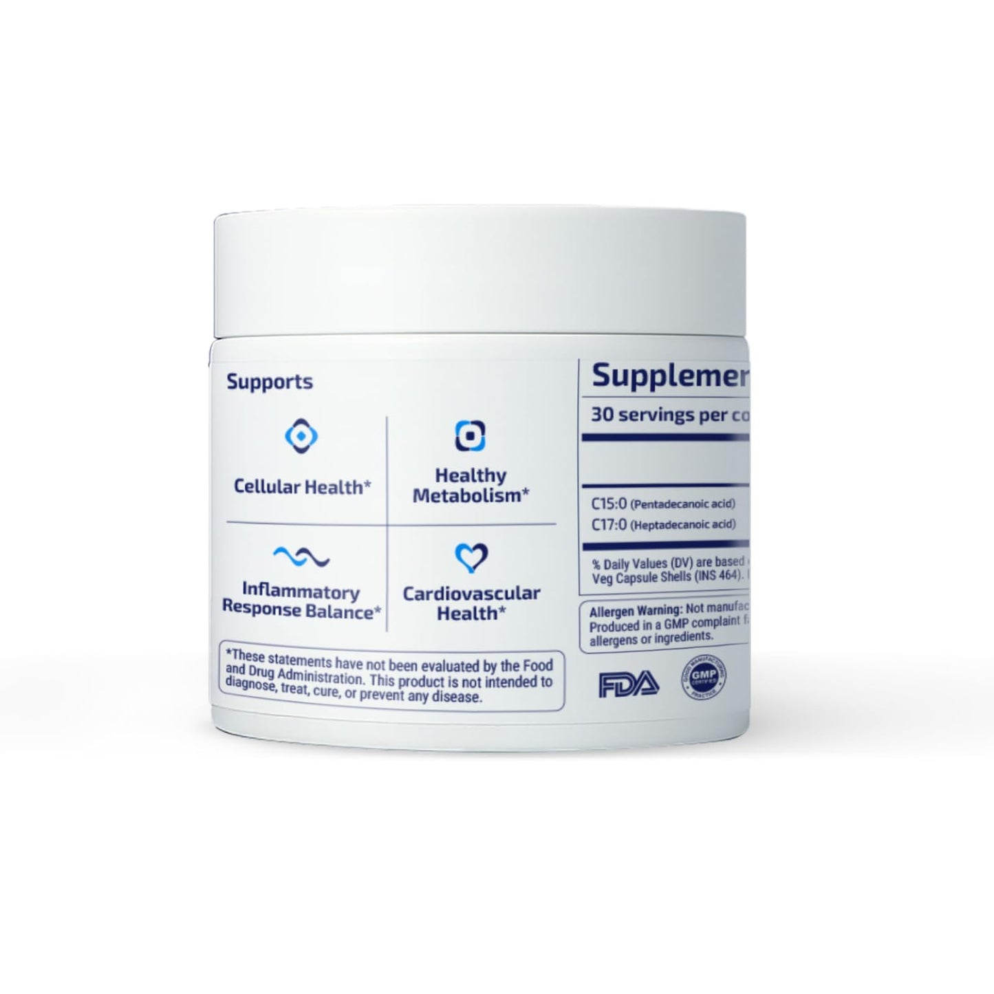 XLongevity C15:0 C17:0 Fatty Acid Supplement - 170 mg daily Pentadecanoic Acid and Heptadecanoic Acid Odd-Chain Essential, Good Fat, All Vegan, HPMC | Complements Omega-3 for Cellular Benefits, Mitochondrial Health