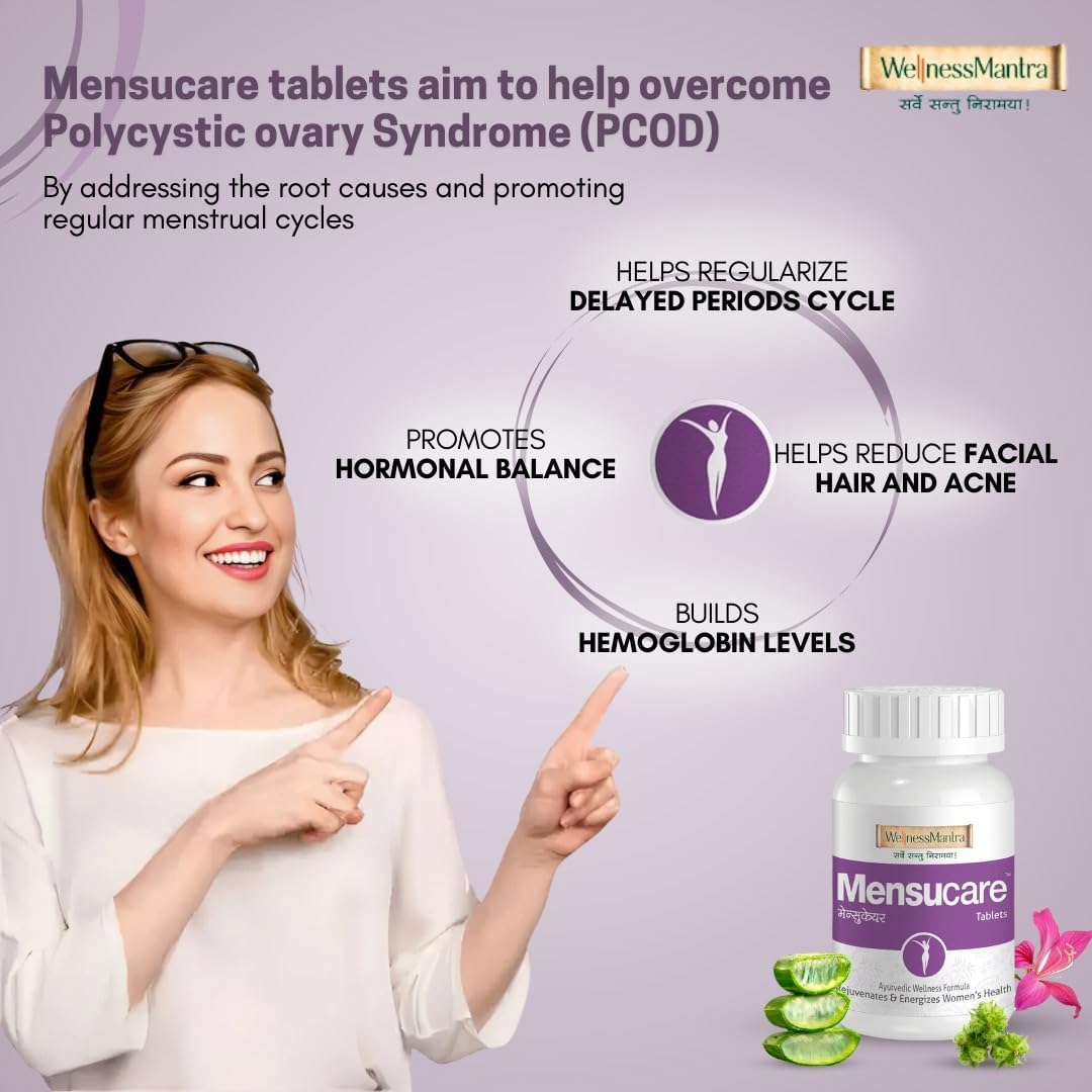 Wellness Mantra Mensucare|Ayurvedic 60 Tablets|To Regularize Menstruati- image 8