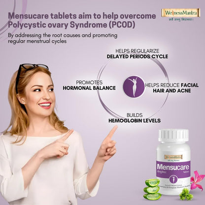 Wellness Mantra Mensucare|Ayurvedic 60 Tablets|To Regularize Menstruati- image 8