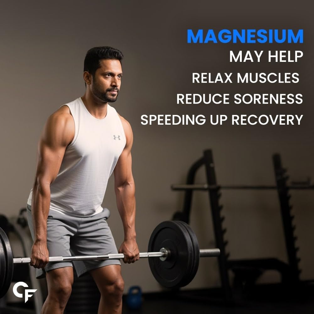 Carbamide Forte Chelated Magnesium Glycinate Supplement 2000mg Per Serving | Magnesium Supplement Supports Muscle Recovery & Better Sleep - 10 Veg Tablets