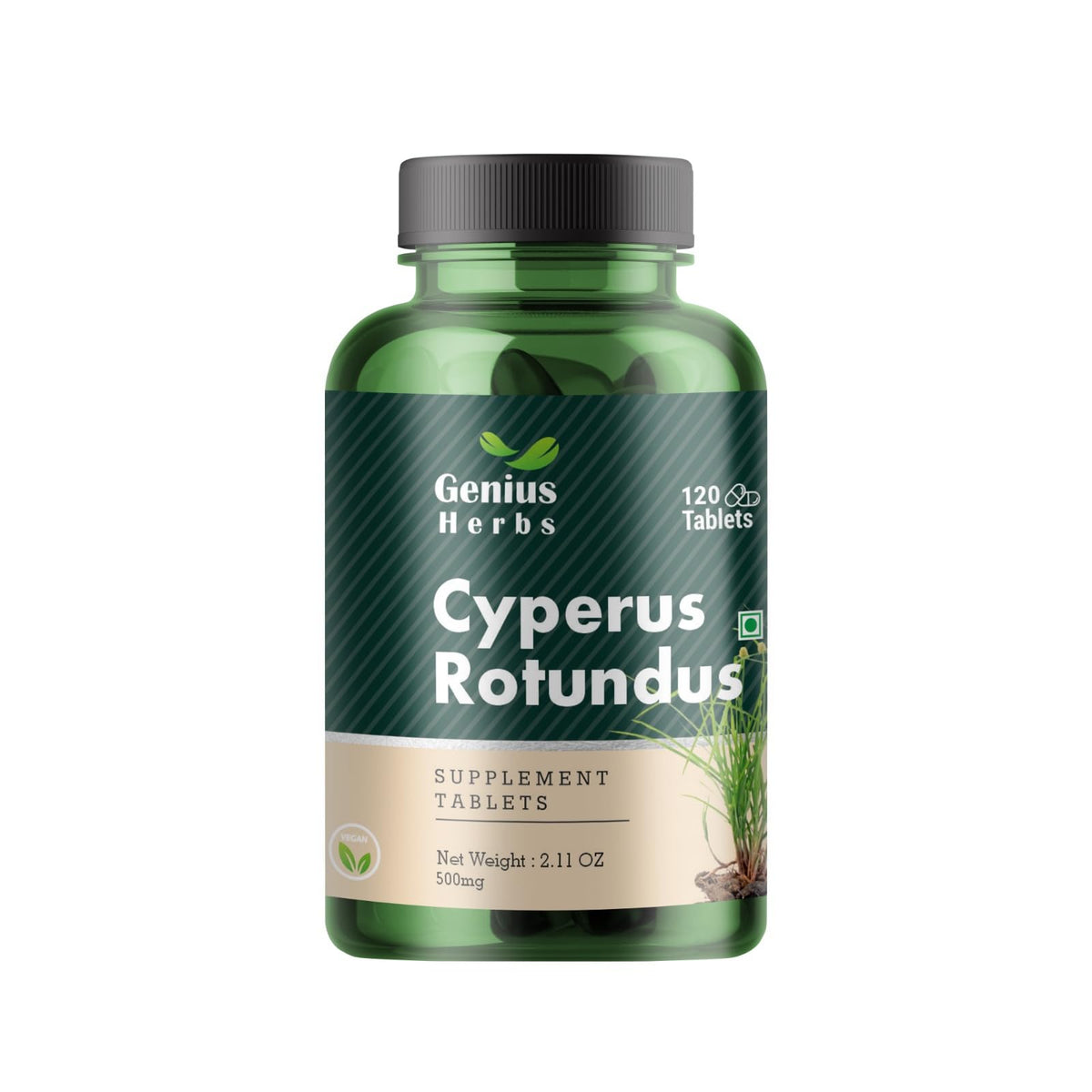 Genius Herbs Cyperus Rotundus Tablets 500mg