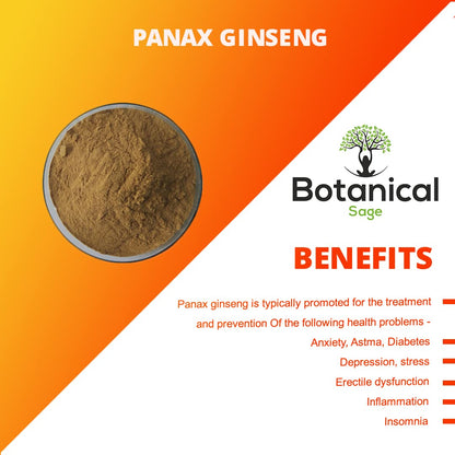 Botanical Sage- Panax ginseng Extract Powder 500g | Selected | Extra Cleaned