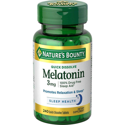Nature's Bounty Melatonin 3 Mg 240 Quick Dissolve Tablets