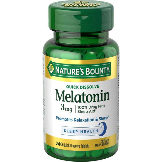 Nature's Bounty Melatonin 3 Mg 240 Quick Dissolve Tablets