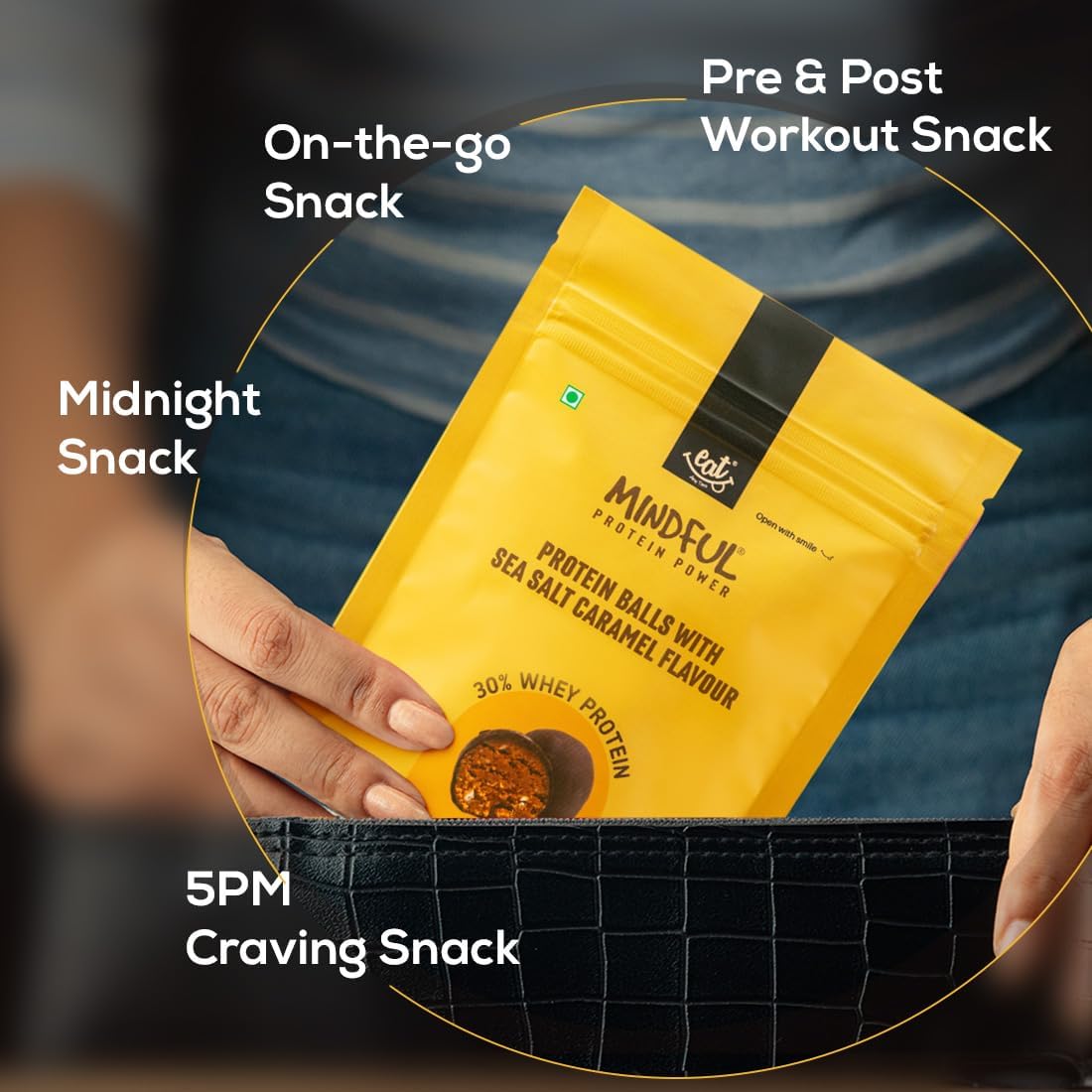 Eat Anytime Sea Salt Caramel Protein Balls | 30% Whey Protein | Rich in- image 5