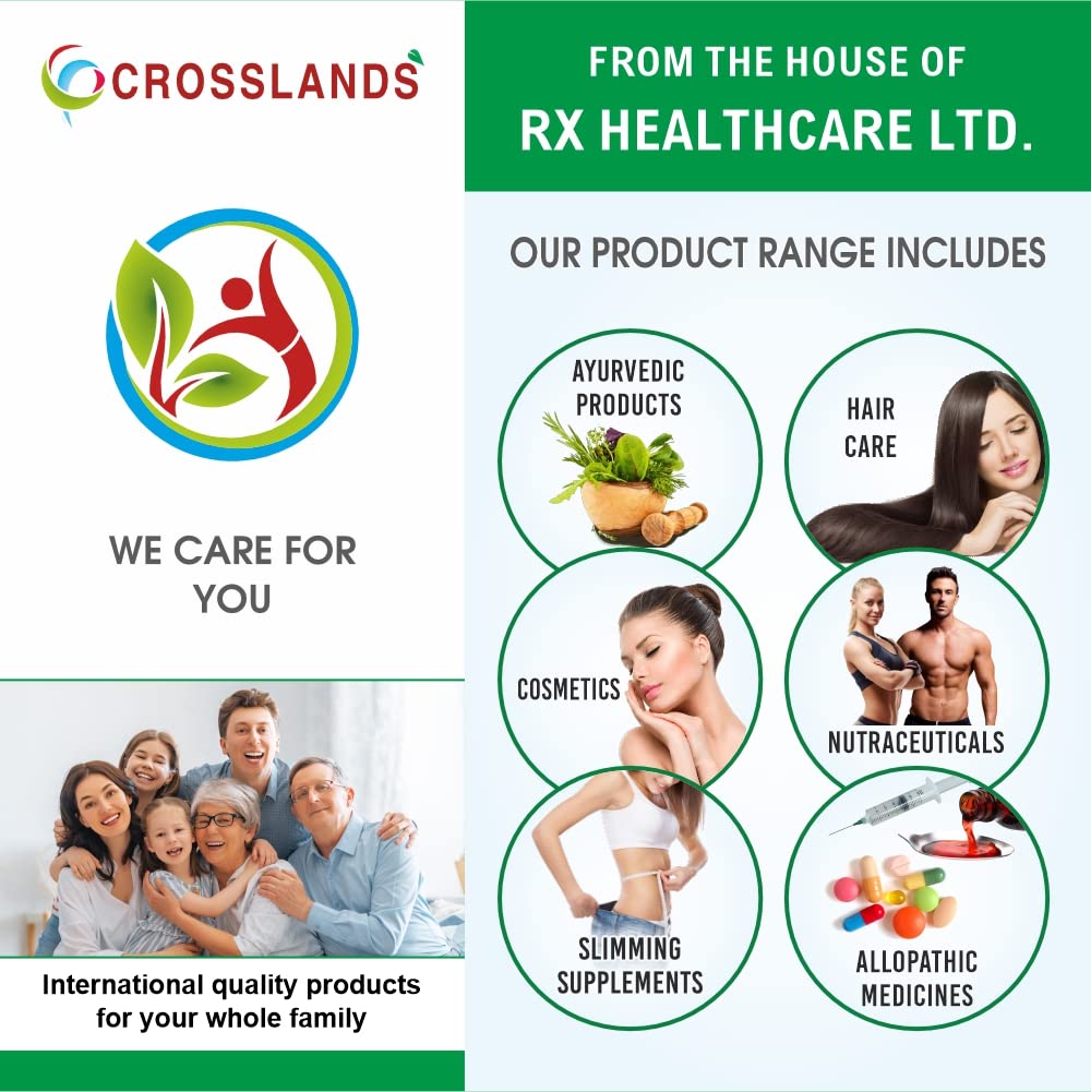 CROSSLANDS Pure Extract of Amla Capsules | 750mg | Natural Antioxidant | Immunity Enhancer | Natural Source of Vitamin C | Hair Growth Herbal Supplement | Improve Heart Health & Lower Cardiac Risk | Maintain Tryglycerides levels | Reduce Visceral Fat | 60