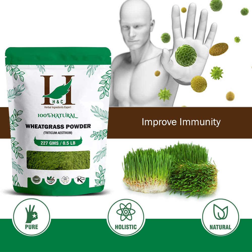 H&C Herbal Ingredients Expert Natural Wheat grass Powder | Ayurvedic Nu- image 5