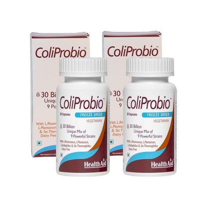 HealthAid ColiProbio 9 Strain Probiotic Supplement for Gut Health Supports Diges